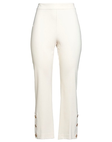 TWINSET Casual trouser Cream 68% Viscose, 27% Polyamide, 5% Rayon