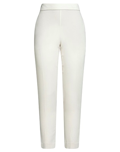 BRUNELLO CUCINELLI Casual trouser Off white 100% Silk, Cotton, Elastane, Brass