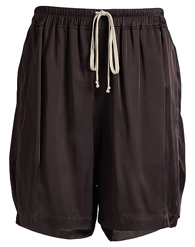 RICK OWENS ショートパンツ＆バミューダパンツ ダークブラウン アセテート 61% / レーヨン 39%