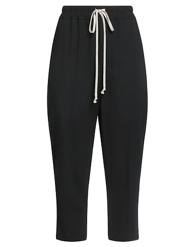 RICK OWENS Pantalone Nero 100% Lana Vergine