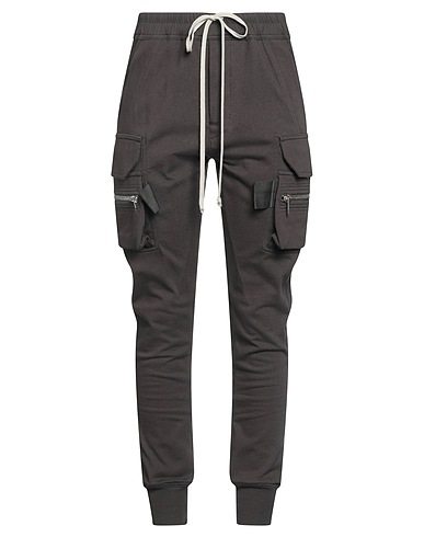 RICK OWENS Casual trouser Dark brown 100% Cotton