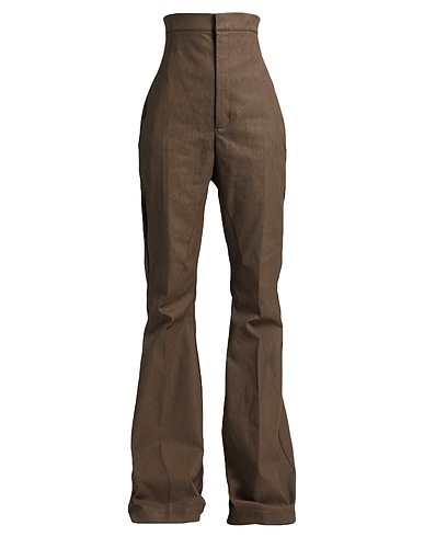 RICK OWENS Denim trousers Light brown 91% Cotton, 6% Elastomultiester, 3% Rubber