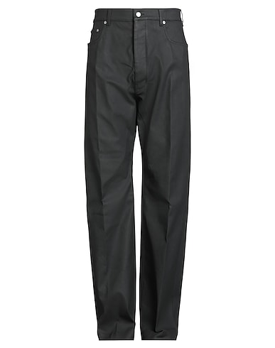 RICK OWENS Denim trousers Black 91% Cotton, 6% Elastomultiester, 3% Rubber
