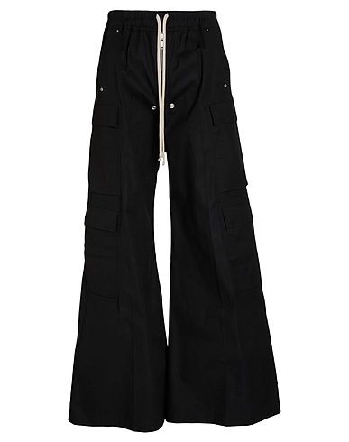 RICK OWENS Casual trouser Black 97% Cotton, 3% Elastane
