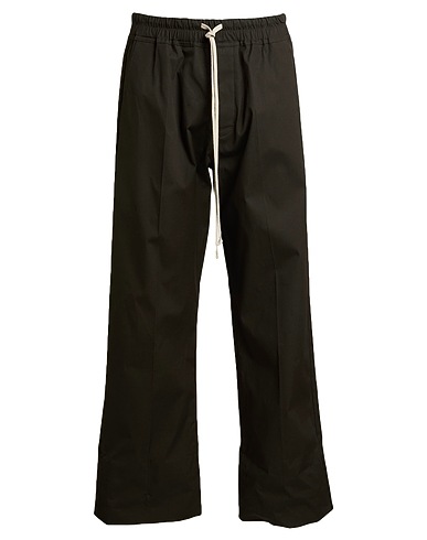 RICK OWENS Pantalone Verde scuro 97% Cotone, 3% Elastan