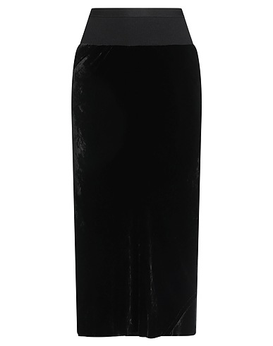 RICK OWENS Midi-Rock Schwarz 82% Viskose, 18% Seide