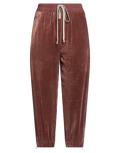 RICK OWENS Casual trouser Brown 82% Viscose, 18% Silk