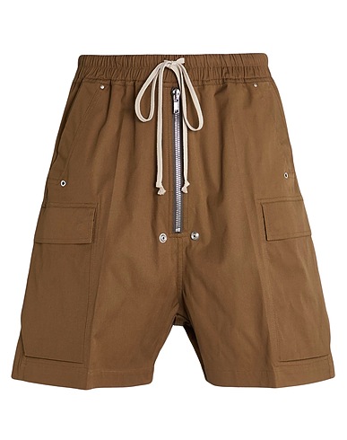 RICK OWENS Shorts & Bermuda Military green 97% Cotton, 3% Elastane