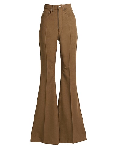 RICK OWENS Casual trouser Khaki 100% Virgin Wool