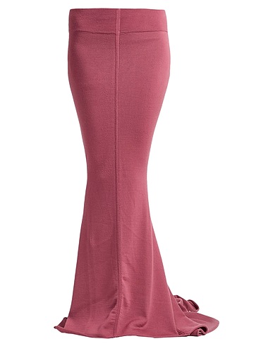 RICK OWENS Maxi Skirts Antique rose 97% Virgin Wool, 2% Polyamide, 1% Elastane
