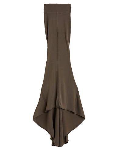RICK OWENS Long skirt Taupe 97% Virgin Wool, 2% Polyamide, 1% Elastane