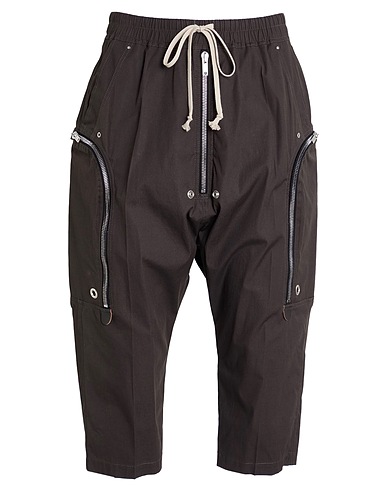 RICK OWENS Casual trouser Charcoal 97% Cotton, 3% Elastane, Cowhide