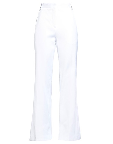 MARGAUX LONNBERG Casual trouser White 96% Cotton, 4% Elastane