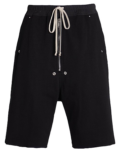 RICK OWENS Shorts & Bermuda Black 100% Cotton