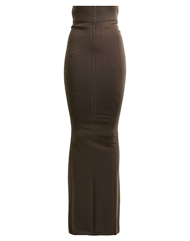 RICK OWENS Gonna lunga Tortora 97% Lana Vergine, 2% Poliammide, 1% Elastan