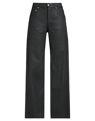 RICK OWENS Denim pants Black 91% Cotton, 6% Elastomultiester, 3% Rubber