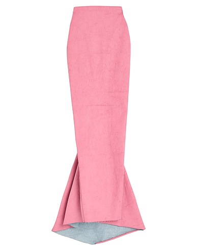 RICK OWENS Denim skirt Pink 91% Cotton, 6% Elastomultiester, 3% Rubber