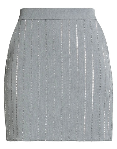 NO SECRETS Mini skirt Grey 95% Polyester, 5% Elastane