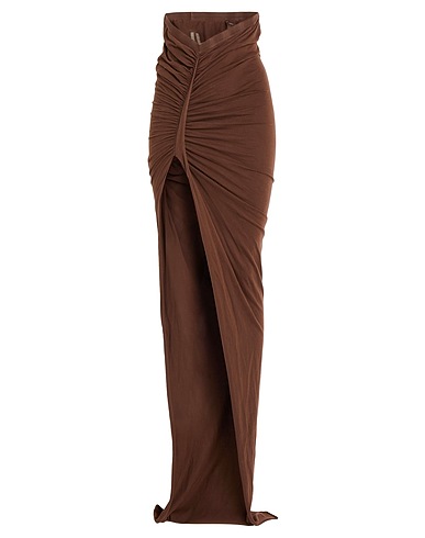 DRKSHDW by RICK OWENS Μακριά φούστα Καφέ 100% Βαμβάκι