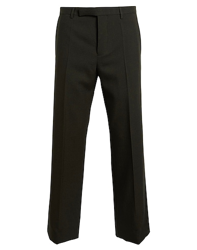 RICK OWENS Pantalone Verde scuro 100% Lana Vergine, Corno di Bufalo