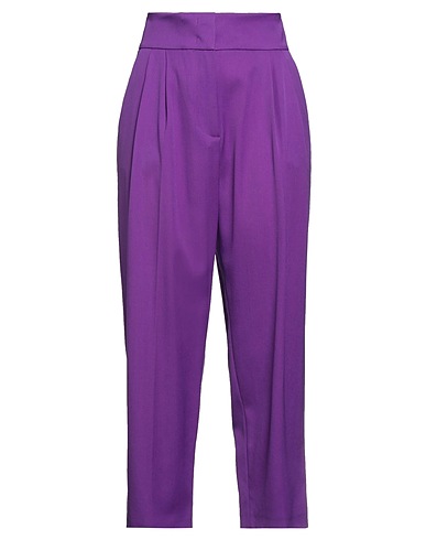 FABIANA FILIPPI Casual trouser Purple 100% Virgin Wool