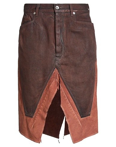 DRKSHDW by RICK OWENS Jupe en jean Chocolat 91% Coton, 9% Élastomultiester