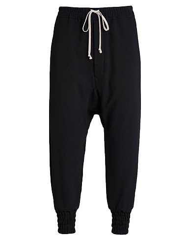 RICK OWENS Casual trouser Black 100% Virgin Wool