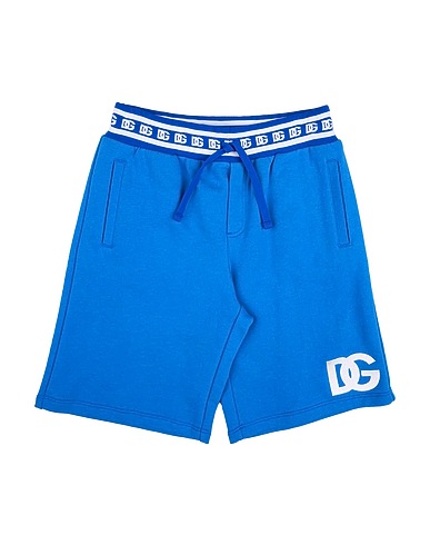 DOLCE&GABBANA Shorts & Bermuda Azure 100% Cotton, Polyamide, Elastane