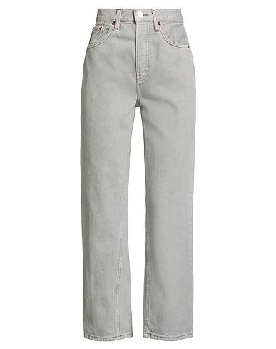 RE/DONE Denim trousers Light grey 100% Cotton