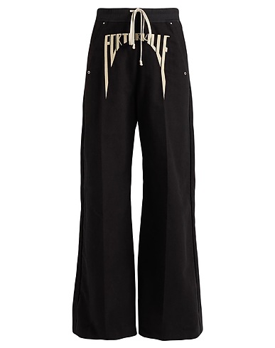 RICK OWENS Casual trouser Black 97% Cotton, 3% Elastane