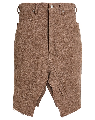 RICK OWENS Midi skirt Brown 100% Virgin Wool