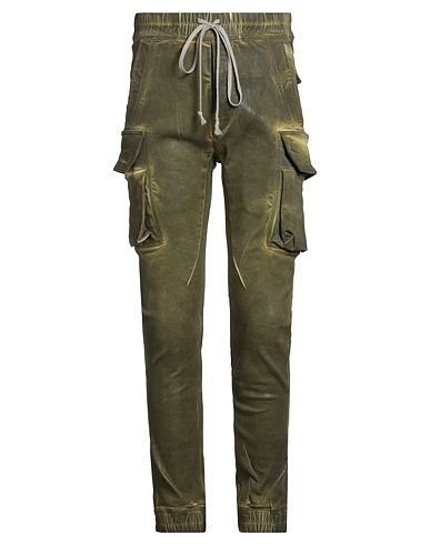 DRKSHDW by RICK OWENS Denim trousers Military green 91% Cotton, 6% Elastomultiester, 3% Rubber
