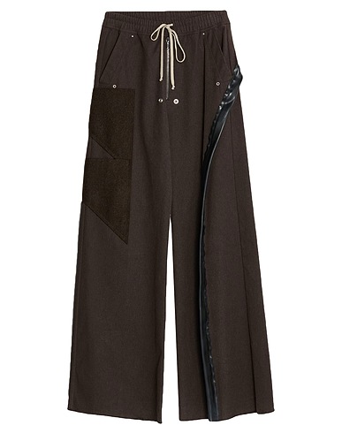 RICK OWENS Casual pants Dark brown 97% Cotton, 3% Elastane