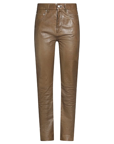 RICK OWENS Casual pants Khaki 100% Lambskin