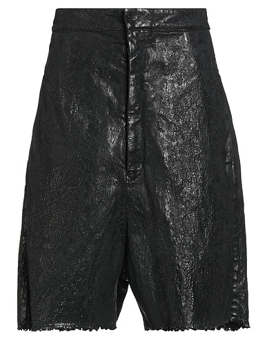 RICK OWENS Denim shorts Black 100% Cotton