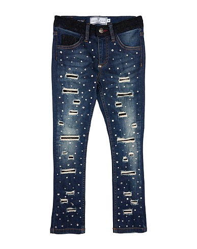 PHILIPP PLEIN Denim trousers Blue 98% Cotton, 2% Elastane