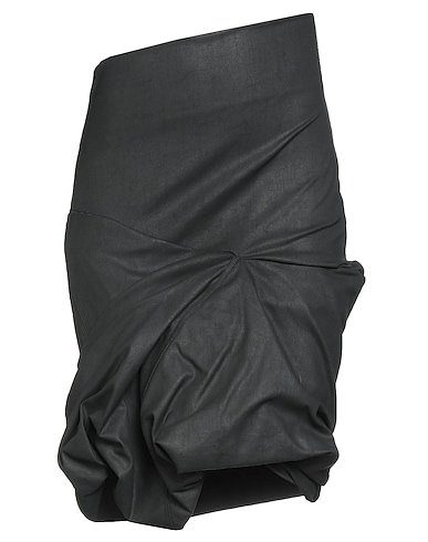 RICK OWENS Denim skirt Black 100% Rubber