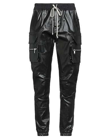 RICK OWENS Denim trousers Black 91% Cotton, 6% Elastomultiester, 3% Rubber