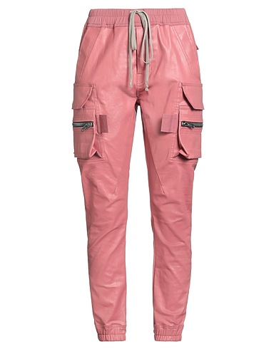 RICK OWENS Denim pants Pink 91% Cotton, 6% Elastomultiester, 3% Rubber