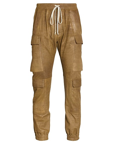 RICK OWENS Casual pants Khaki 100% Lambskin