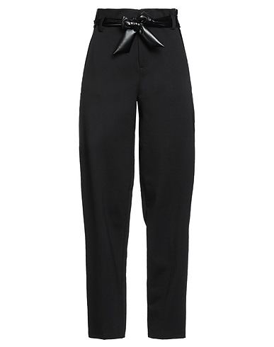 MARIUCCIA Casual pants Black 65% Viscose, 30% Nylon, 5% Elastane, Polyester