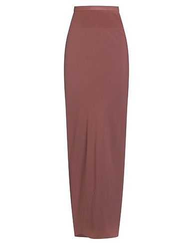 RICK OWENS Long skirt Khaki 53% Viscose, 47% Triacetate, Cotton, Polyamide