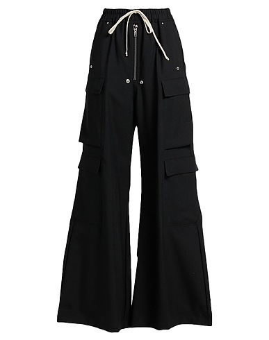 RICK OWENS Casual trouser Black 100% Virgin Wool