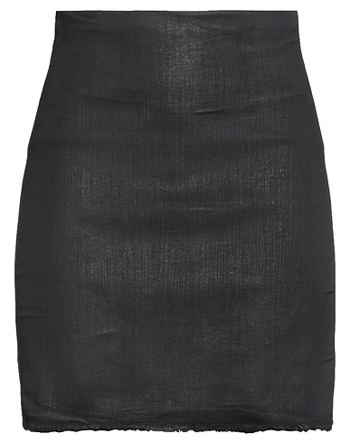 DRKSHDW by RICK OWENS Denim skirt Black 91% Cotton, 6% Elastomultiester, 3% Rubber