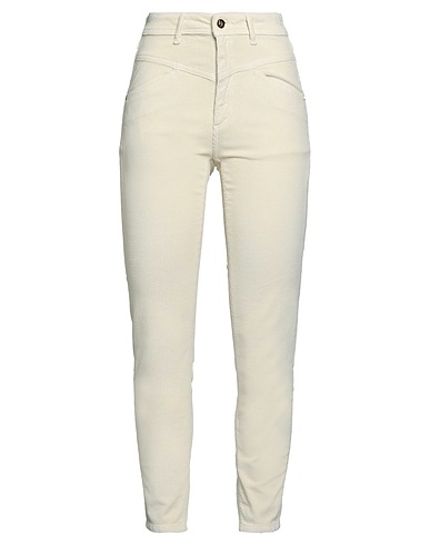 GAUDÌ Pantalone JEANS Avorio 98% Cotone, 2% Elastan