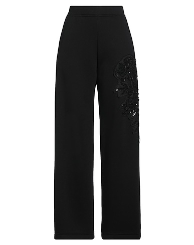 P.A.R.O.S.H. Casual pants Black 100% Viscose, Silk, PVC - Polyvinyl chloride