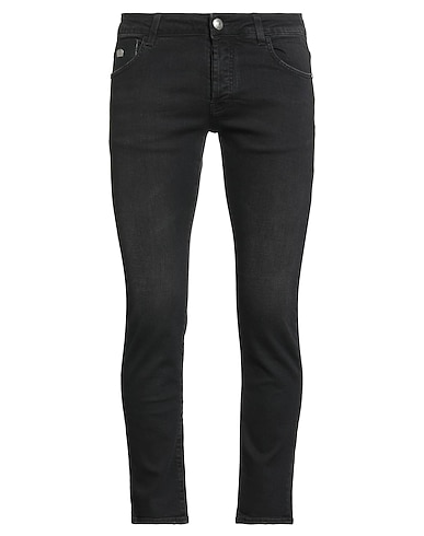 JOHN RICHMOND Denim pants Black 98% Cotton, 2% Elastane