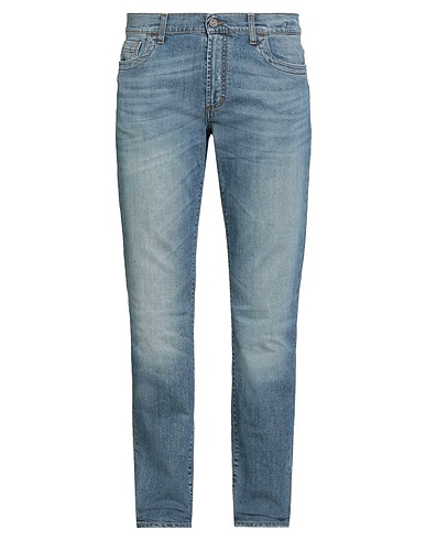BIKKEMBERGS Denim pants Blue 98% Cotton, 2% Elastane