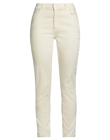 MARELLA Denim trousers Cream 63% Lyocell, 30% Cotton, 5% Polyester, 2% Elastane