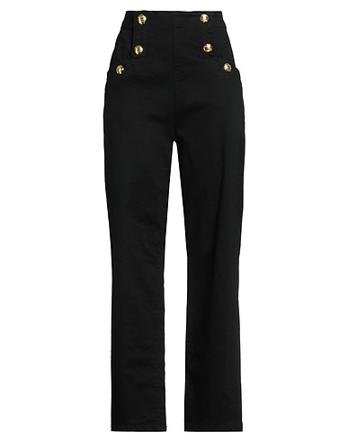 GAëLLE Paris Jambe droite Noir 98% Coton, 2% Élasthanne